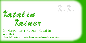katalin kainer business card